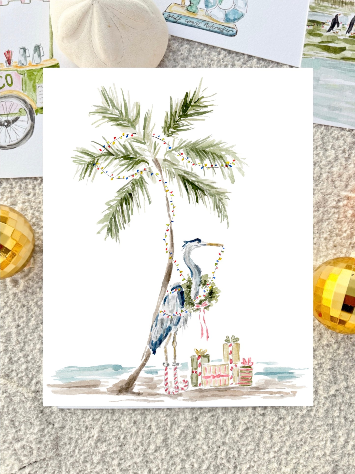 Christmas Great Blue Heron