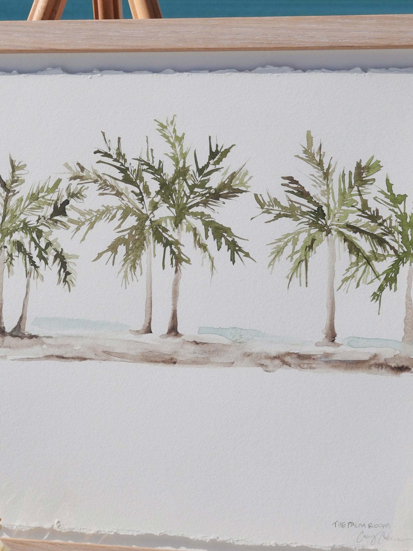 The Palm Room 13”x21” framed