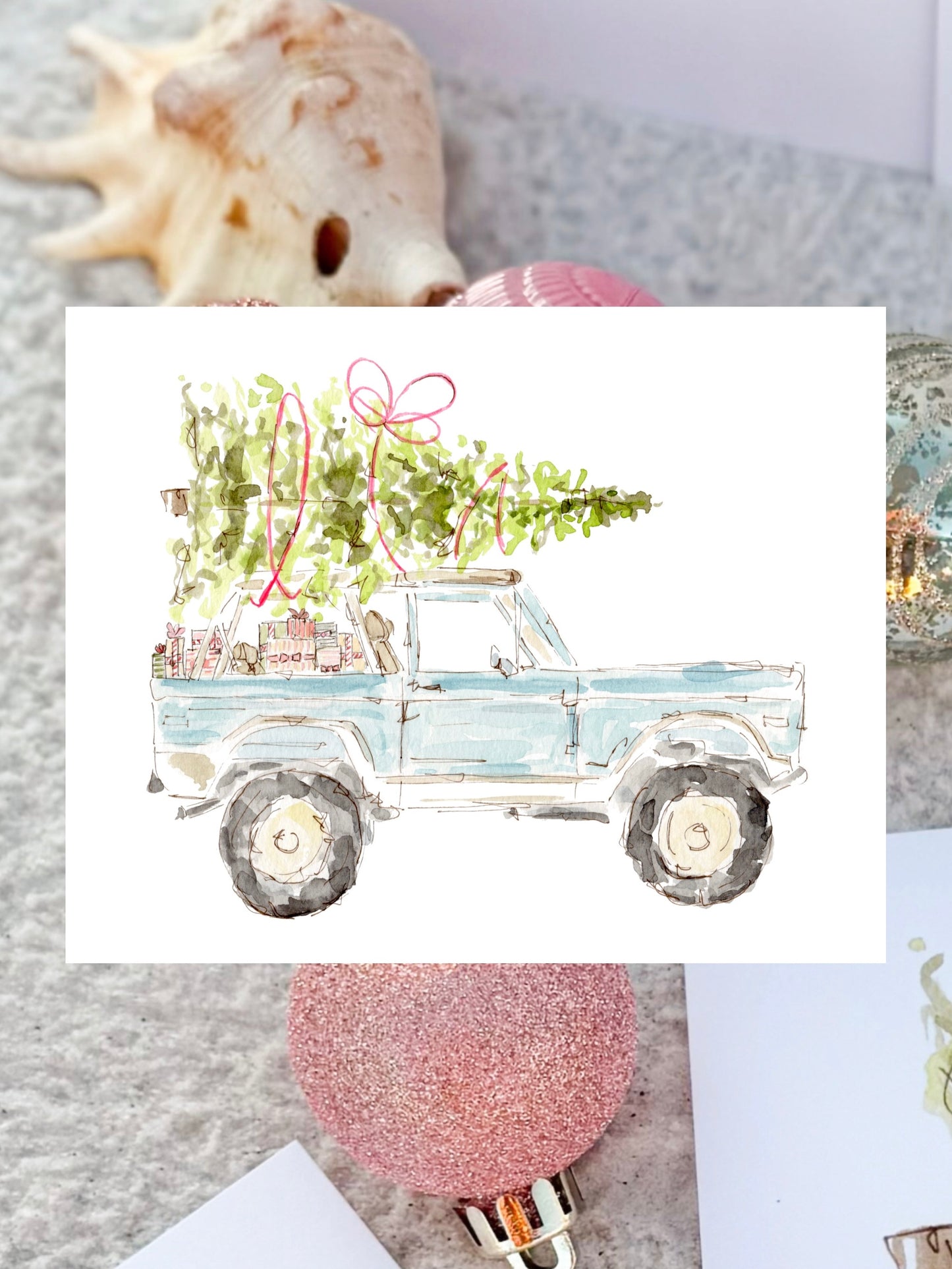 Christmas Beach Car
