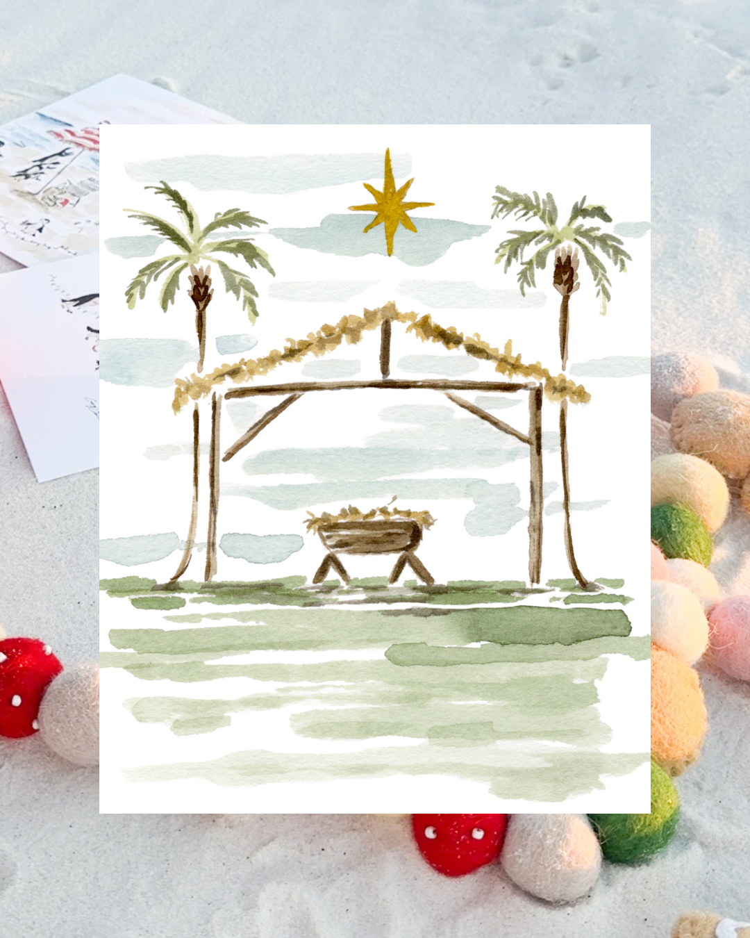 Christmas Manger 8x10