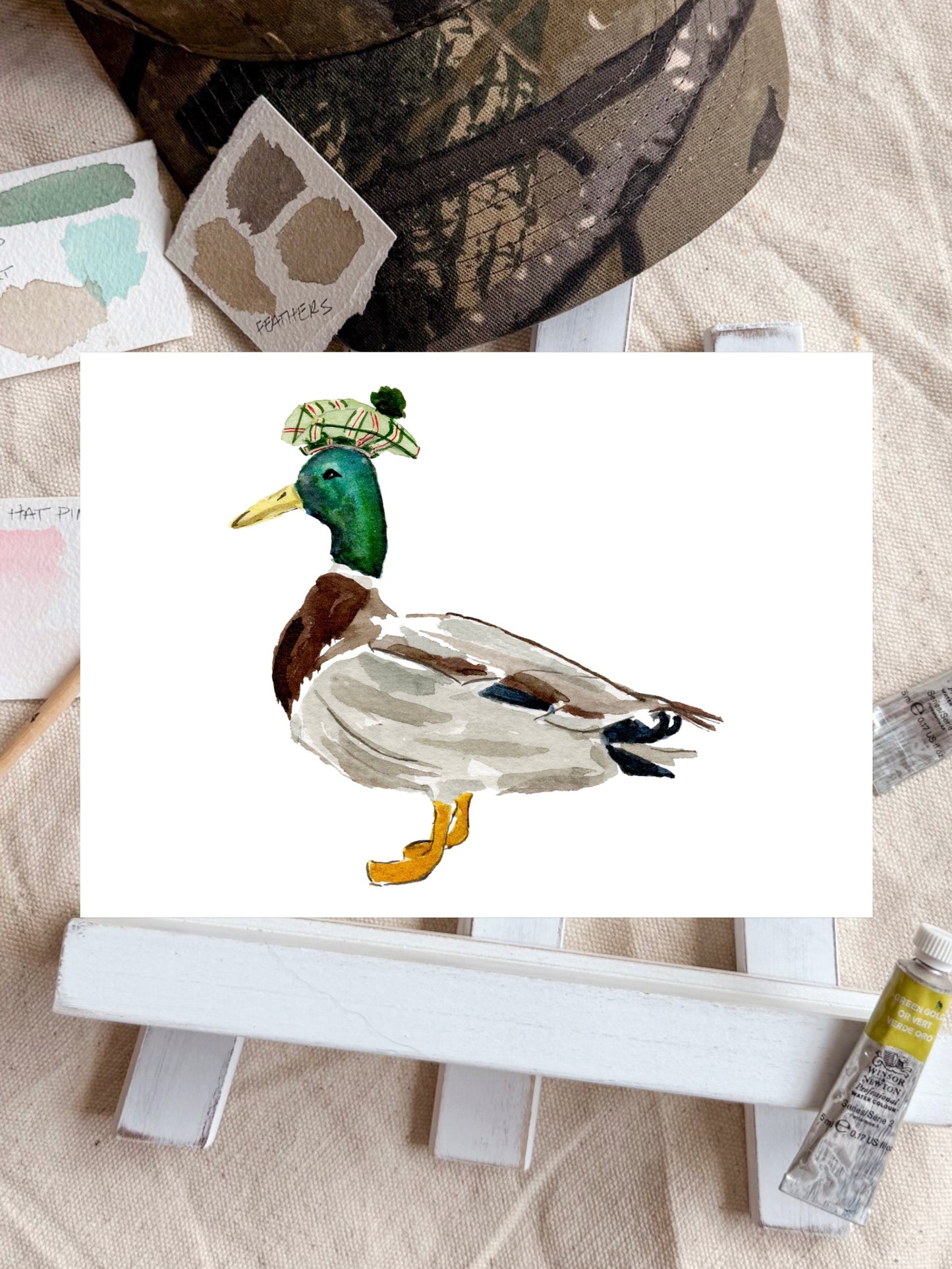 Mallard in Bonnet 5”x7”