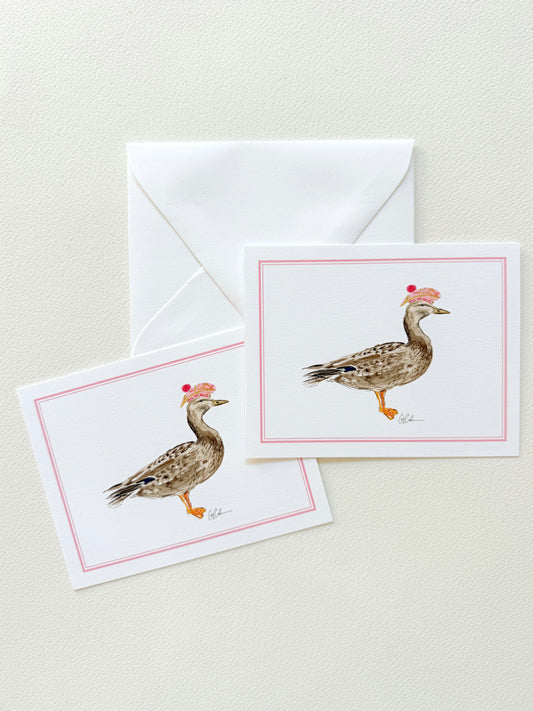 Duck in Bonnet