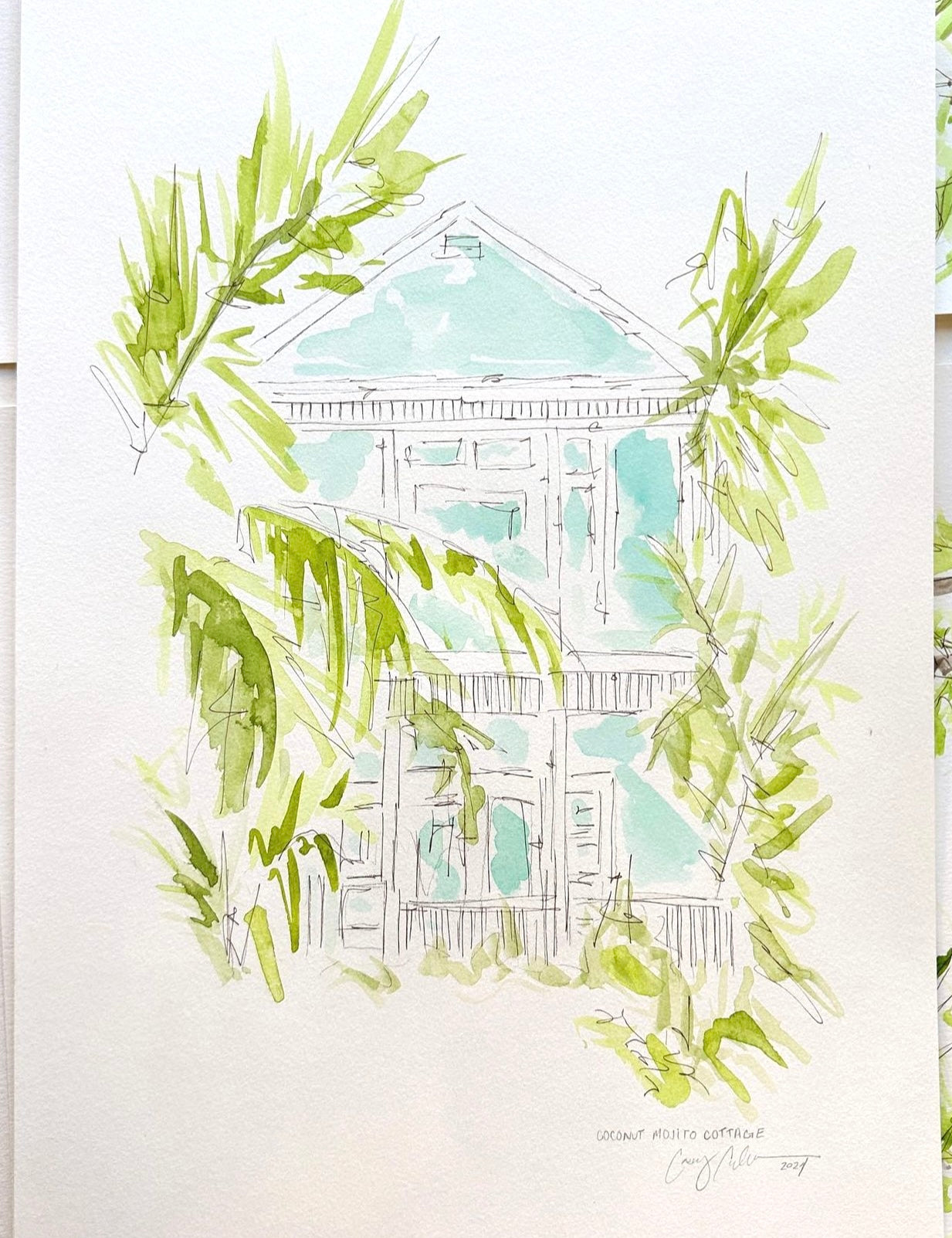 coconut mojito cottage 12”x18”