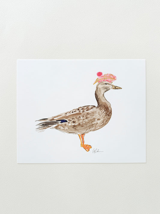 Duck in Bonnet
