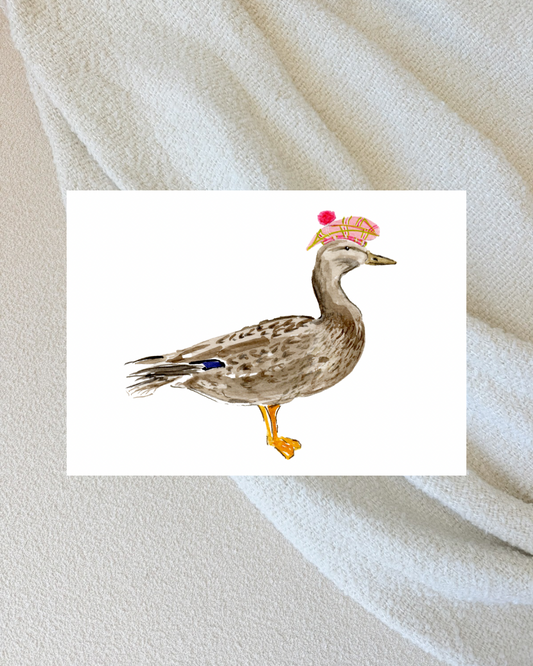 Duck in Bonnet 5”x7”
