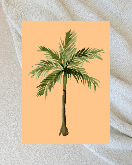 Orange Palm Tree 5x7